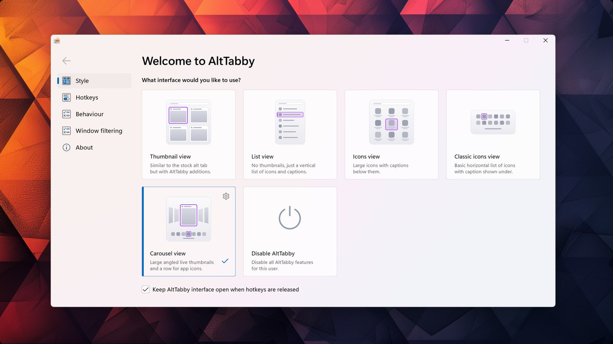 AltTabby - Take complete control of Alt+Tab