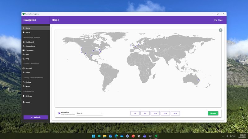 Connection Explorer - Map