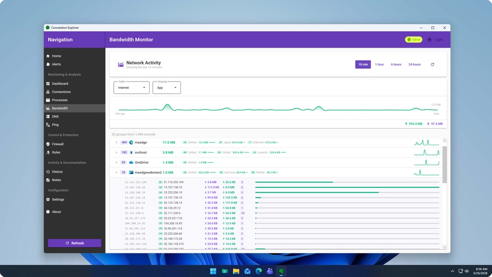 Connection Explorer Screenshot
