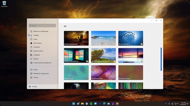 Stardock DeskScapes: Gives you the ability to animate and customize the ...